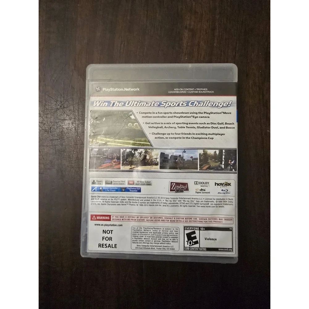 Sports Champions Sony Playstation 3 PS3 Game Used Tested Works with Booklet